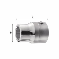 USAG 235 3/4 N  Chiavi a bussola con bocca poligonale Bocca poligonale mm 46 b mm 63,5 L mm 75          