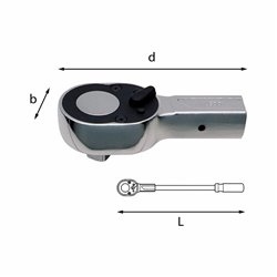 USAG 237 3/4 SI  Cricchetto reversibile L mm 530 b mm 70 Numero denti 165 H mm 55        