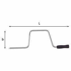 USAG 239 1/2 N  Manovella con impugnatura girevole L mm 405 b mm 120            