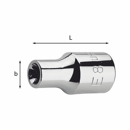 USAG 235 1/4 TX  Chiavi a bussola TORX® n° E7 b mm 9 L mm 25          