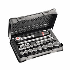 USAG 606 1/2 EAK  Assortimento in cassetta di ABS con bussole esagonali (23 pz) LxPxH mm 330x215x60 Peso kg 2            