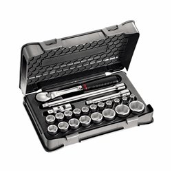 USAG 606 1/2 EB  Assortimento in cassetta di ABS con bussole esagonali (23 pz) LxPxH mm 330x215x60 Peso kg 3            