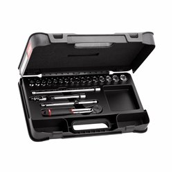 USAG 606 3/8 EA  Assortimento in cassetta di ABS con bussole esagonali (21 pz) LxPxH mm 435x270x70 Peso kg 1,5            