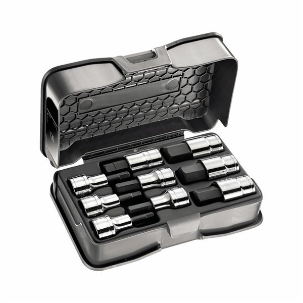 USAG 234 1/2 N/C9  Assortimento in cassetta di ABS con bussole per viti con esagono incassato (9 pz) LxPxH mm 210x130x60 Peso kg