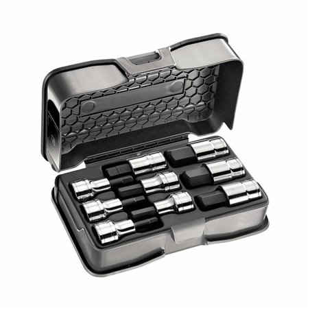 USAG 234 1/2 N/C9  Assortimento in cassetta di ABS con bussole per viti con esagono incassato (9 pz) LxPxH mm 210x130x60 Peso kg