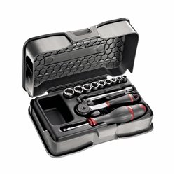 USAG 605 1/4 EA  Assortimento in cassetta di ABS con bussole esagonali (12 pz) LxPxH mm 210x130x60 Peso gr 600            