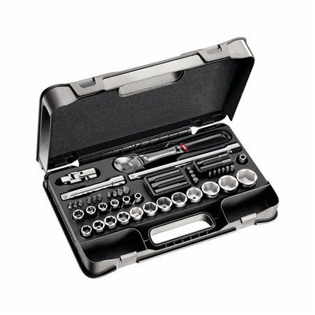 USAG 607 I 1/2 EB  Assortimento in cassetta di ABS con bussole esagonali (48 pz) LxPxH mm 435x270x70 Peso kg 4,5            