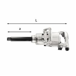 USAG 910 EL1 1  Avvitatore ad impulsi in alluminio LxPxH mm 523x202x172 a mm 170 Peso kg 11,3          