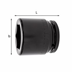 USAG 235 1 1/2 M  Chiavi a bussola macchina con bocca esagonale Bocca esagonale mm 55 b mm 87 L mm 90          