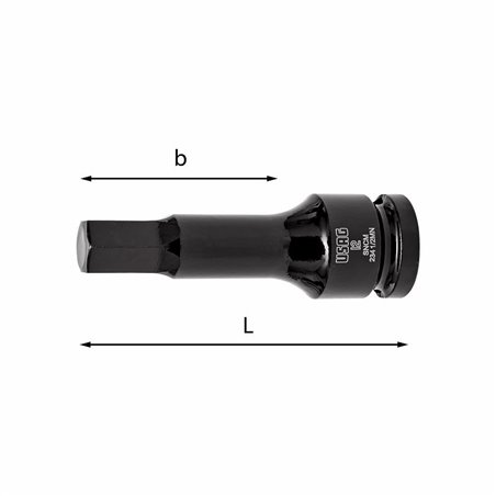 USAG 234 1/2 MN  Chiavi a bussola macchina per viti con esagono incassato n°xb mm 19x55 L mm 78            