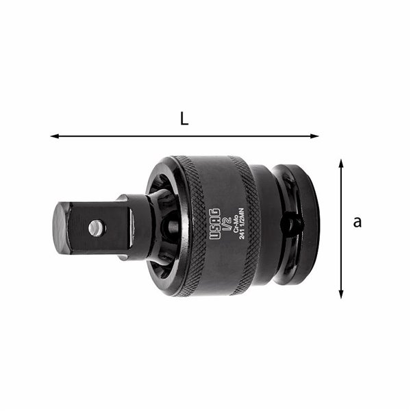 USAG 241 1/2 MN  Snodo cardanico macchina L mm 62 a mm 30            