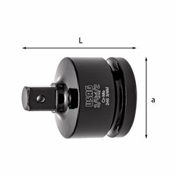 USAG 246 3/4 M  Raccordo riduttore macchina Attacco quadro femmina " 3/4 Attacco quadro maschio " 1/2 L mm 56 a mm 44        