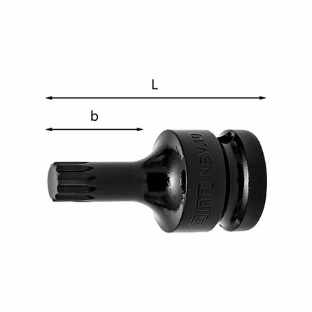 USAG 233 1/2 MXZNC  Chiavi a bussola macchina per viti con impronta XZN n°xb mm 14x29 L mm 50            