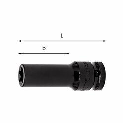 USAG 235 1/2 MTXL  Chiavi a bussola macchina lunghe TORX® n° E10 b mm 46,5 L mm 70          