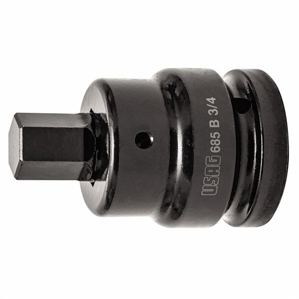 USAG 685 B  Bussola portainserti macchina n° 1 Attacco quadro femmina " 3/4 Attacco femmina esagonale " 7/8 axL mm 44x54        