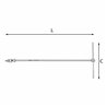 USAG 273 C  Chiavi a T snodate con maschio esagonale Esagono di manovra mm 3 c mm 165 L mm 393          