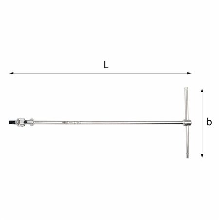 USAG 273 CTX  Chiavi a T snodate per viti con impronta TORX® n° T25 b mm 165 L mm 403          