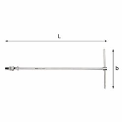 USAG 273 CTX  Chiavi a T snodate per viti con impronta TORX® n° T30 b mm 175 L mm 436          