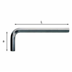 USAG 280  Chiavi maschio esagonale piegate Esagono di manovra mm 19 a mm 70 L mm 180          