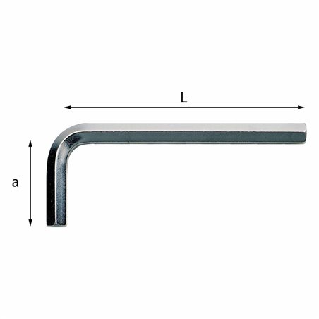 USAG 280  Chiavi maschio esagonale piegate Esagono di manovra mm 19 a mm 70 L mm 180          
