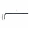 USAG 280 L  Chiavi maschio esagonale lunghe piegate Esagono di manovra mm 4,5 a mm 26 L mm 150          