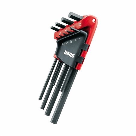USAG 280 L/S9  Serie di 9 chiavi maschio esagonale lunghe Peso gr 405              