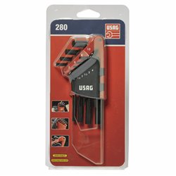 USAG 280 N/S9  Serie di 9 chiavi maschio esagonale Peso gr 250              