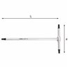 USAG 280 TTX  Chiavi a T per viti con impronta TORX® n° T27 a mm 90 L mm 180          