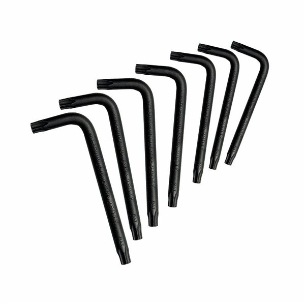 USAG 280 TX/SE7  Serie di 7 chiavi maschio piegate per viti con impronta TORX® Peso gr 475              