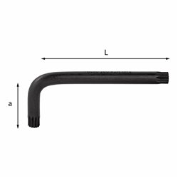 USAG 280 XZN  Chiavi maschio piegate per viti con impronta XZN Per viti M 6 a mm 29 L mm 81          