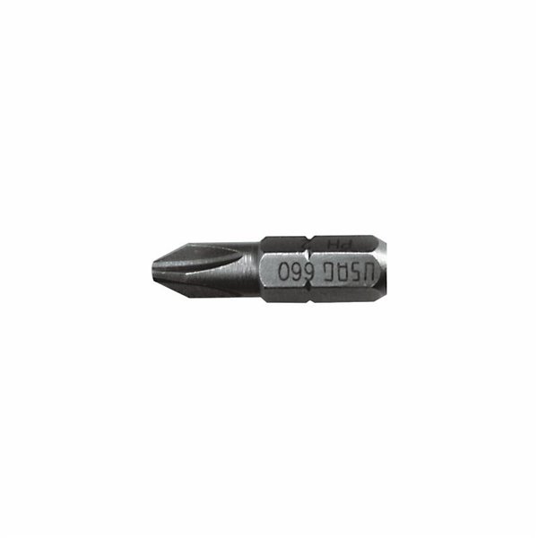 USAG 660 PH  Inserti per viti con impronta a croce PHILLIPS® - attacco 1/4" n° 0 L mm 25            