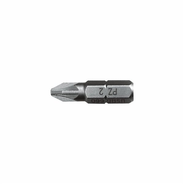 USAG 660 PZ  Inserti per viti con impronta a croce POZIDRIV® - SUPADRIV® - attacco 1/4" n° 2 L mm 25            