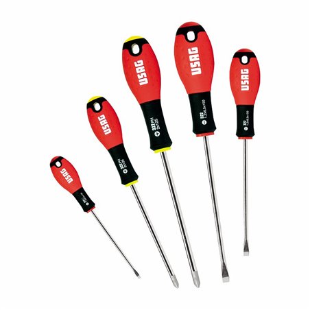 USAG 322 SH5  Serie di 5 giraviti per viti con intaglio e impronta a croce PHILLIPS® Peso gr 450              