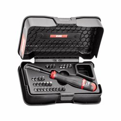 USAG 690 1/4 C28  Assortimento in cassetta di ABS con inserti per avvitatura (28 pz) LxPxH mm 210x130x60 Peso gr 700            