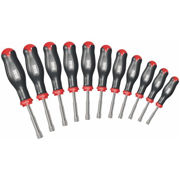 USAG 298 SE11  Serie di 11 chiavi bussola esagonale con impugnatura Peso kg 1,4              