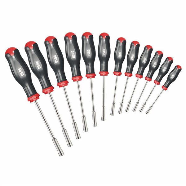 USAG 299 SE12  Serie di 12 chiavi a bussola esagonale con impugnatura Peso kg 1,6              