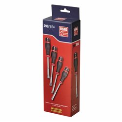 USAG 299 SE4  Serie di 4 chiavi a bussola esagonale con impugnatura Peso gr 720              