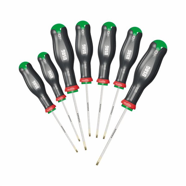 USAG 324 TX/S7  Serie di 7 giraviti con impronta TORX® Peso gr 810              