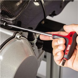 USAG 280 HG  Chiave maschio esagonale con impugnatura bimateriale Esagono di manovra mm 8 a mm 90 L mm 133          