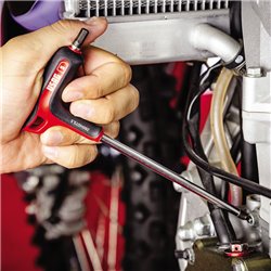 USAG 280 HGTS  Chiave maschio esagonale a testa sferica con impugnatura bimateriale Esagono di manovra mm 5 a mm 130 L mm 133   