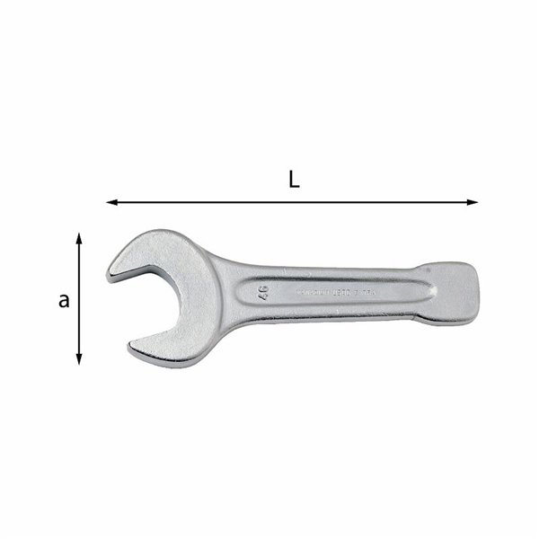 USAG 249  Chiavi a forchetta semplici a percussione Bocca a forchetta mm 50 a mm 105 L mm 275          