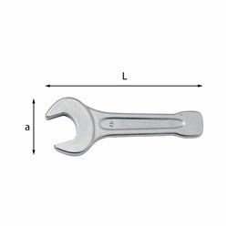 USAG 249  Chiavi a forchetta semplici a percussione Bocca a forchetta mm 60 a mm 128 L mm 320          