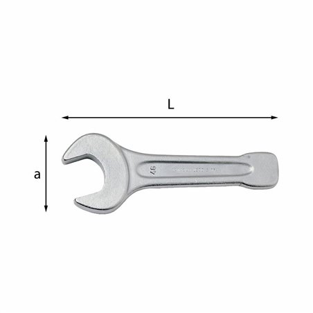 USAG 249  Chiavi a forchetta semplici a percussione Bocca a forchetta mm 65 a mm 138 L mm 342          