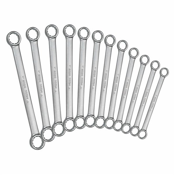 USAG 255 N/SE12  Serie di 12 chiavi poligonali doppie diritte Peso kg 1,5              