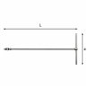 USAG 273 3/8 Q  Chiave a T con attacco quadro snodato L mm 460 a mm 175            