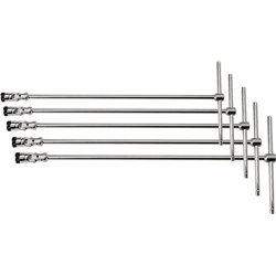 USAG 276 CEB/SE5  Serie di 5 chiavi a T snodate con bocca esagonale e sistema di trattenimento Peso kg 2,5              