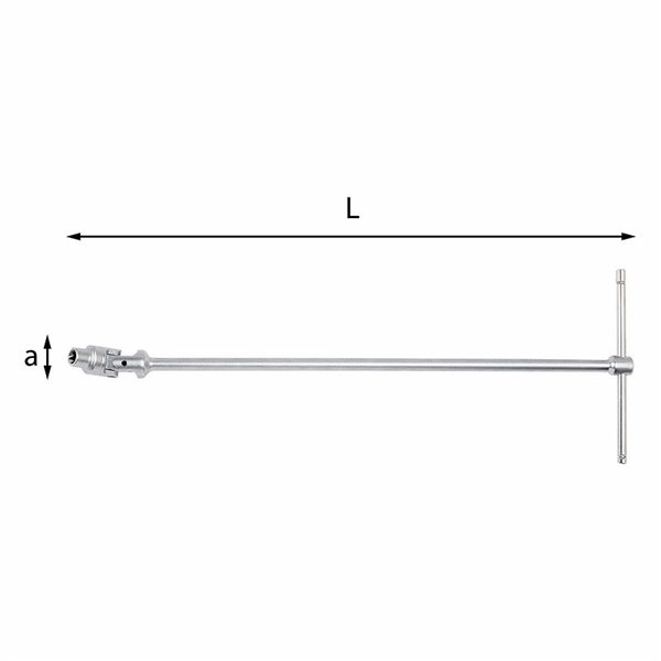 USAG 276 CTX  Chiavi a T snodate TORX® Misura mm E12 a mm 15 L mm 432          