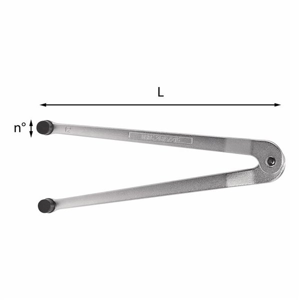 USAG 281 C  Chiavi a compasso con naselli tondi Ø naselli mm 4 mm 12÷60 L mm 160          