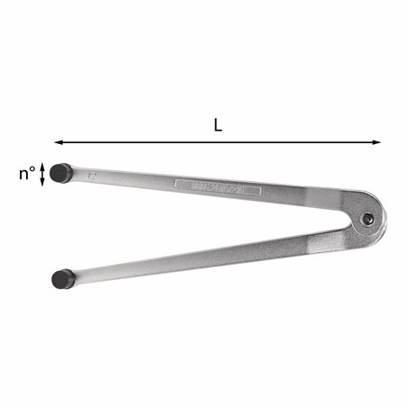 USAG 281 C  Chiavi a compasso con naselli tondi Ø naselli mm 4 mm 12÷60 L mm 160          