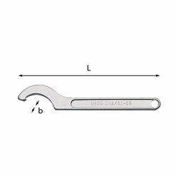 USAG 282  Chiavi a settore con nasello quadro mm 80-85-90 b mm 5 L mm 280          
